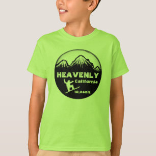 Camiseta Chicas de arte de snowboard verdes en California