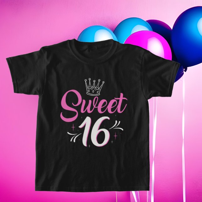 Camiseta chicas de arte lindo dulce de dieciséis palabras (Subido por el creador)