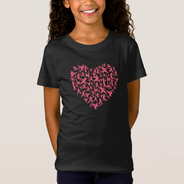 Camiseta Chicas de artes marciales Karate Heart (Anverso)
