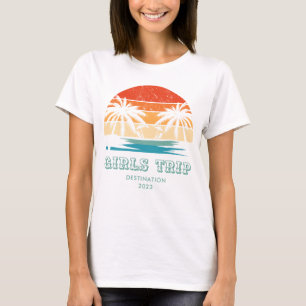 Camiseta Chicas de atardecer retro viaje a la soltera Matan