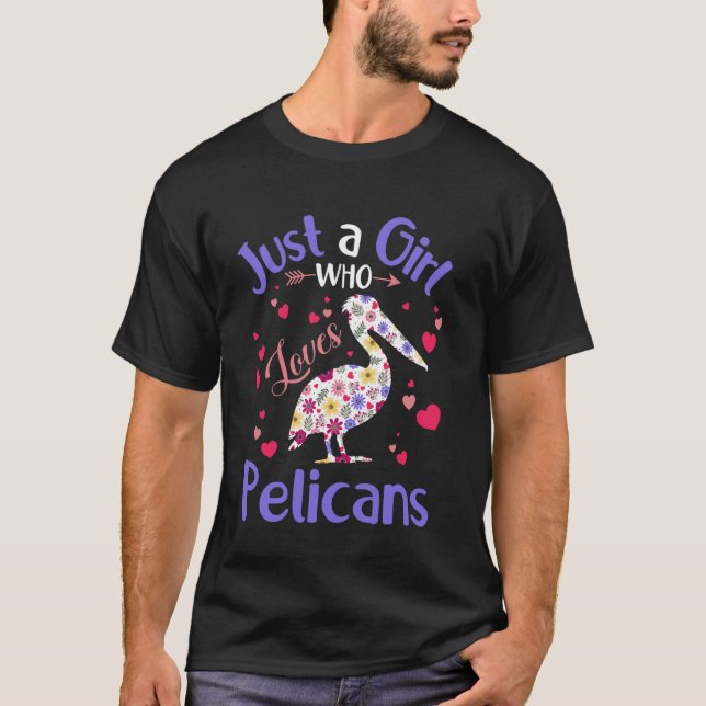 Camiseta Chicas De Aves Florales Mujeres Sólo Una Chica Que (Anverso)