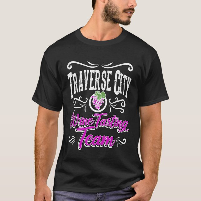 Camiseta Chicas de Bachelorette de la Ciudad de Través Mich (Anverso)