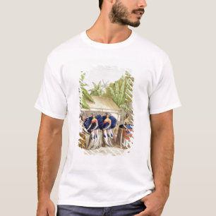 Camiseta Chicas de baile polinesios, grabados por A.