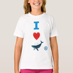 Camiseta Chicas de ballenas del corazón