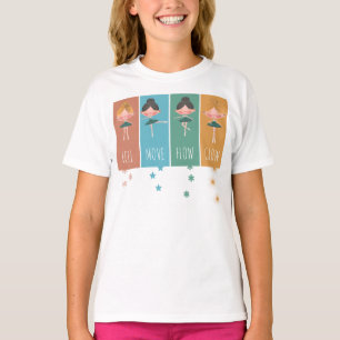 Camiseta Chicas de Ballet Pastel Empoderante con Bloques de