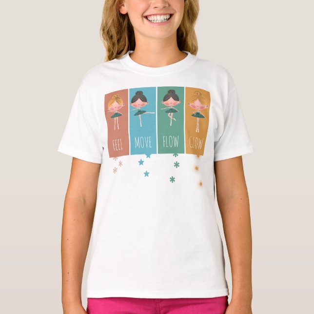 Camiseta Chicas de Ballet Pastel Empoderante con Bloques de (Anverso)