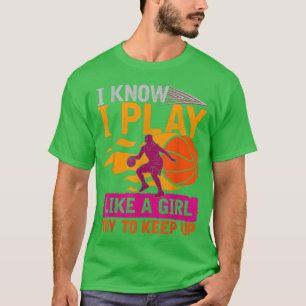 Camiseta Chicas de baloncesto de fútbol femenino Funny Bask