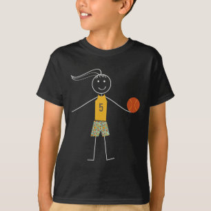 Camiseta Chicas de baloncesto divertidos jugador de balonce