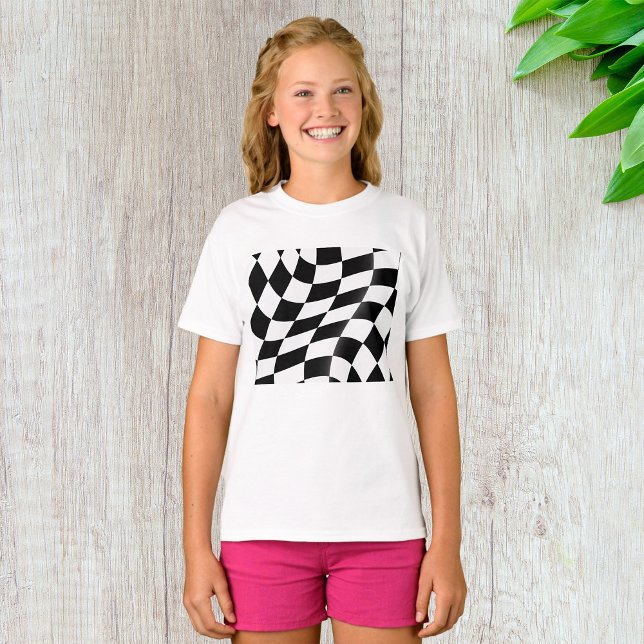 Camiseta Chicas De Bandera De Negro Y Blanco (Subido por el creador)
