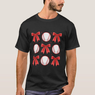 Camiseta Chicas de béisbol Toddler Kids Coquette Bow Baseba