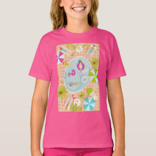 Camiseta Chicas de bikini y chicos jugando al billar