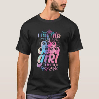Camiseta Chicas de billar jugadores de bolas de bolsitas de