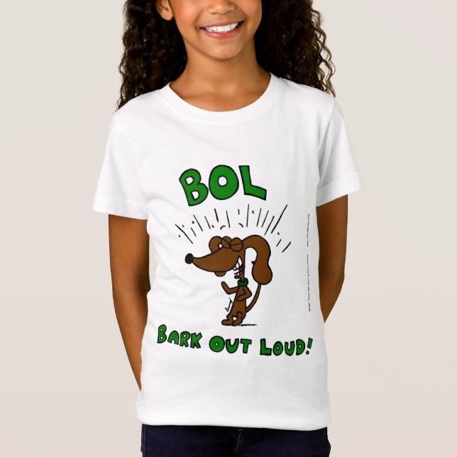 Camiseta Chicas de "BOL Bark Out Loud", "Baby Doll Tee" (Anverso)