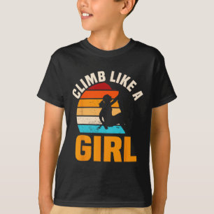 Camiseta Chicas de Bouldering Retro Vintage Escaladora Boul