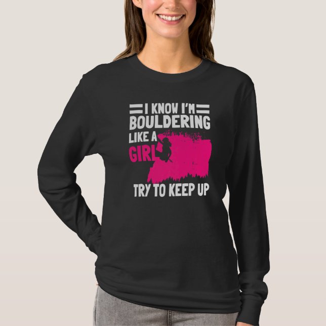 Camiseta Chicas de Bouldering Rock Artificial Climber Bould (Anverso)