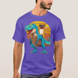 Camiseta Chicas de Boxer Dog Riding Dinosaur T Rex