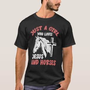 Camiseta Chicas de caballos de animales cruzan la puerta de