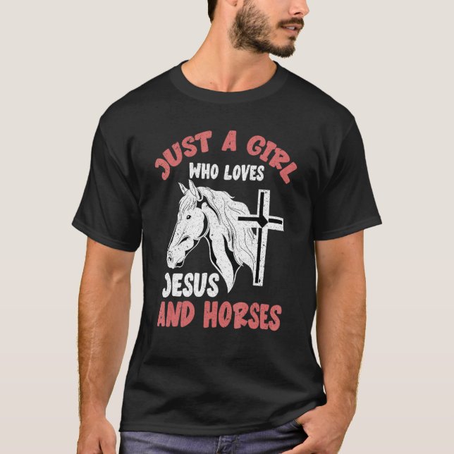 Camiseta Chicas de caballos de animales cruzan la puerta de (Anverso)