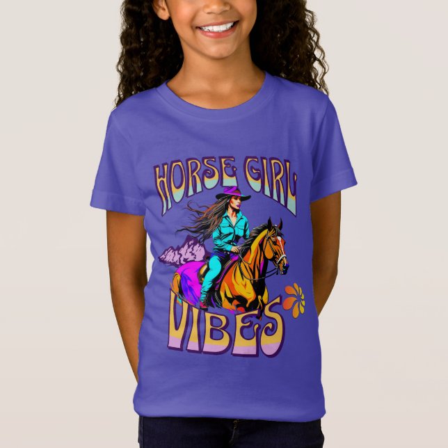 Camiseta Chicas de caballos occidentales vibes y caballos (Anverso)