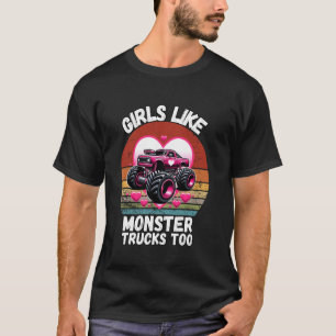 Camiseta Chicas de Camiones Monstruo Les Gustan Los Camione