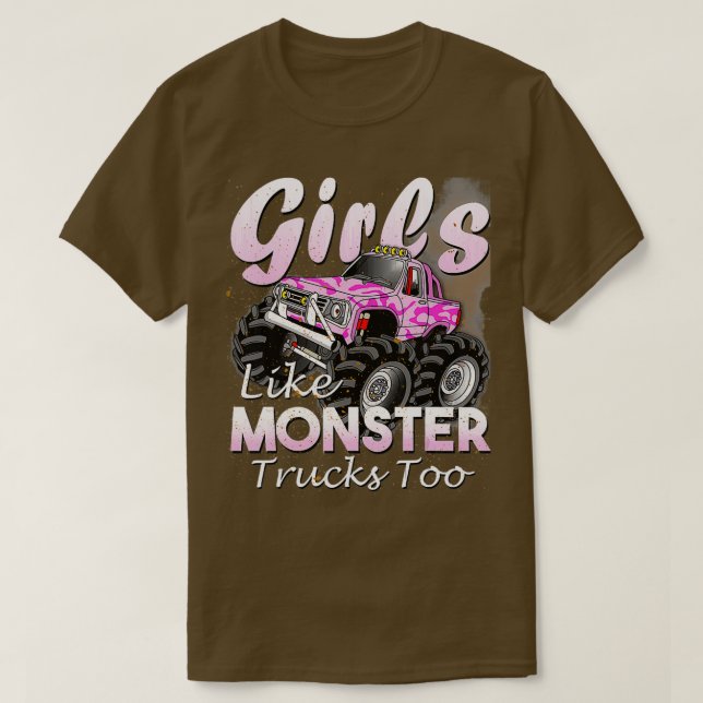 Camiseta Chicas De Camiones Monstruos Como Monstruos A Gif  (Diseño del anverso)