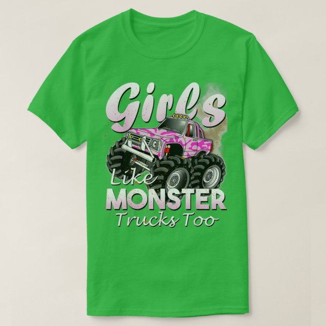 Camiseta Chicas De Camiones Monstruos Como Monstruos A Gif  (Diseño del anverso)