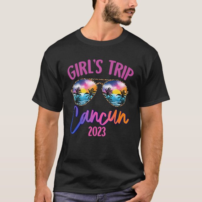 Camiseta Chicas de Cancún 2023 Viaje gafas de sol Verano Gi (Anverso)