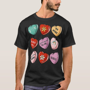 Camiseta Chicas de Candy Heart Kiss Día de San Valentín
