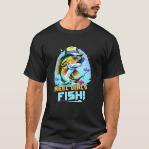 Camiseta Chicas de carrete de mujeres pescadoras pescan lin