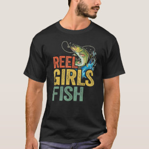 Camiseta Chicas de carrete pescan lubina pesca divertida pe