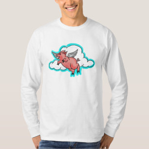 Camiseta Chicas de cerdo volador de manga larga