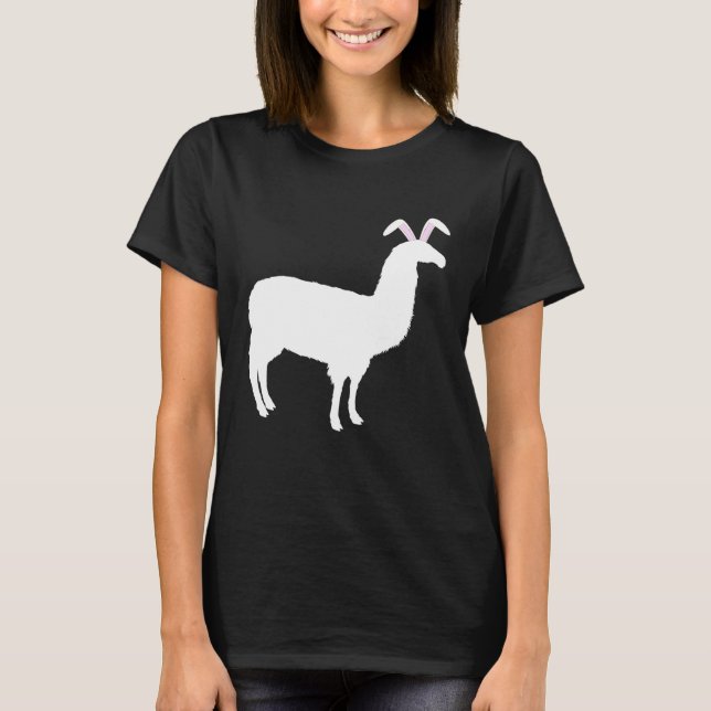 Camiseta Chicas de chicos de "Llama Easter Bunny Ears" (Anverso)