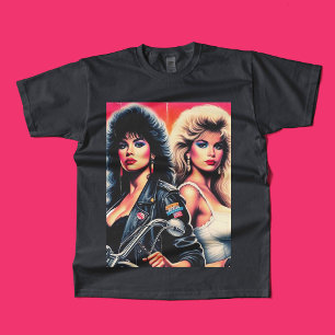 Camiseta chicas de ciclismo de los años 80