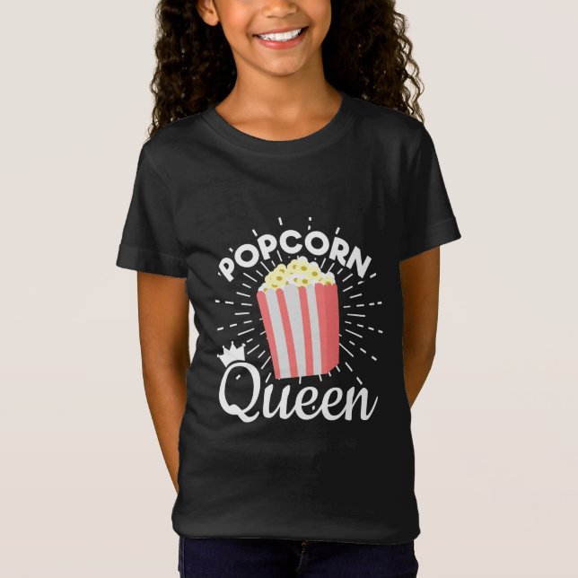 Camiseta Chicas de cine Popcorn Queen (Anverso)