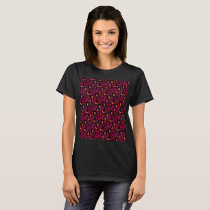 Camiseta Chicas de color negro de durazno rosa morado