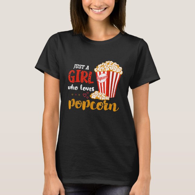 Camiseta Chicas de comida de cine Popcorn (Anverso)