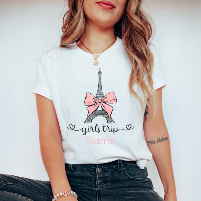 Camiseta Chicas de Coquette personalizado Viaje Torre Eiffe (Subido por el creador)