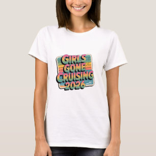 Camiseta Chicas de crucero 2026 Tarjeta postal Vacaciones d