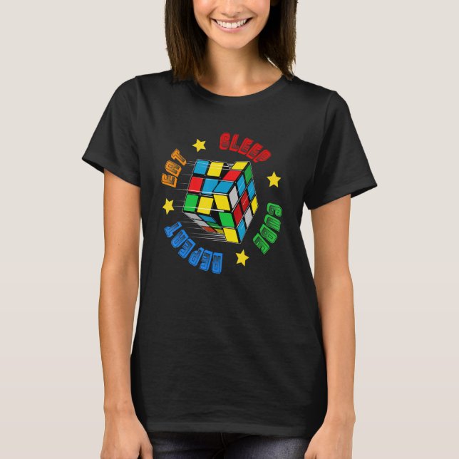 Camiseta Chicas de Cuber Cubre Rápido Cubing Cube's Magic B (Anverso)