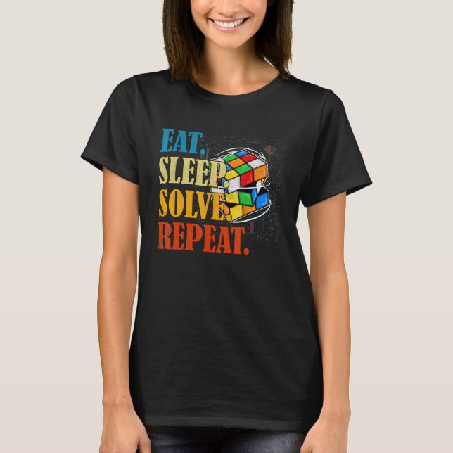 Camiseta Chicas de Cuber Cubre Rápido Cubing Cube's Magic B (Anverso)