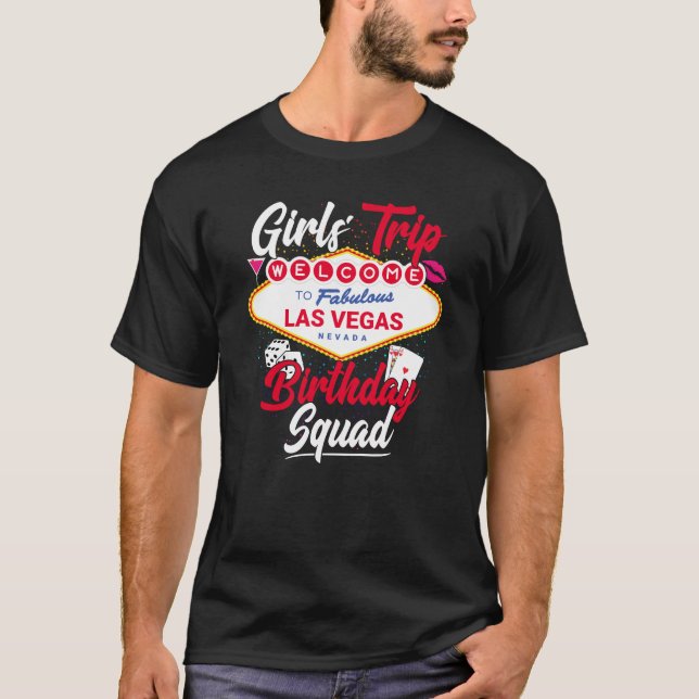 Camiseta Chicas de cumpleaños de Las Vegas viajan a la brig (Anverso)