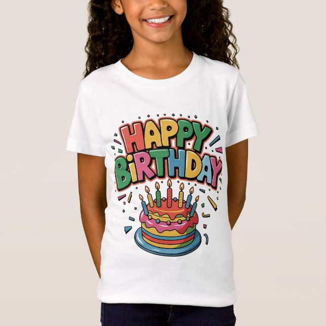 Camiseta Chicas de cumpleaños felices (Anverso)
