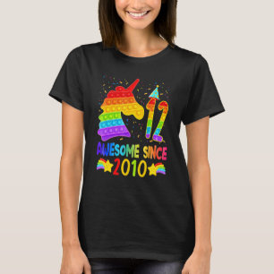 Camiseta chicas de cumpleaños número 12 en Unicornio