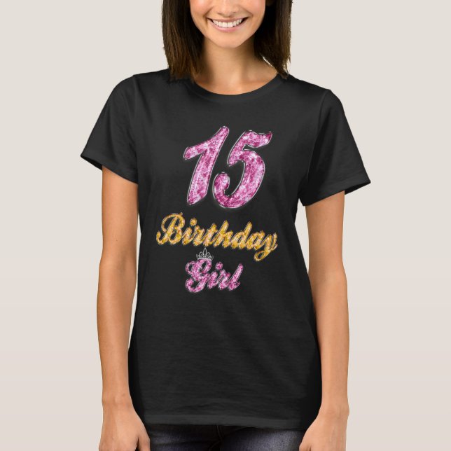 Camiseta Chicas de cumpleaños número 15 Princesa de Bein (Anverso)