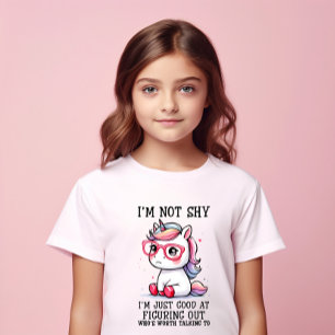 Camiseta Chicas de Cute Nerdy Unicorn