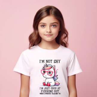 Camiseta Chicas de Cute Nerdy Unicorn