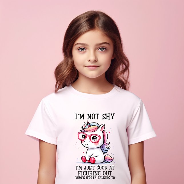 Camiseta Chicas de Cute Nerdy Unicorn (Subido por el creador)