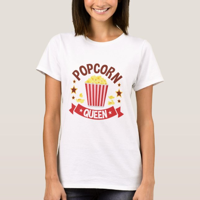 Camiseta Chicas de Cute Popcorn Queen Lover (Anverso)