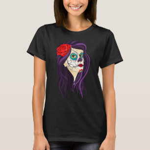 Camiseta Chicas de Dia De Los Muertos Skull Mask La Catrina
