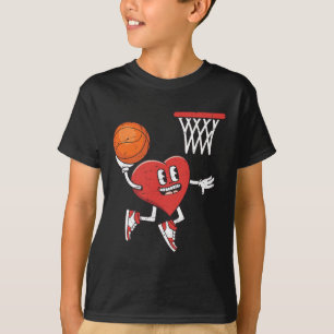Camiseta Chicas de día de San Valentín Heart Dunking Balonc